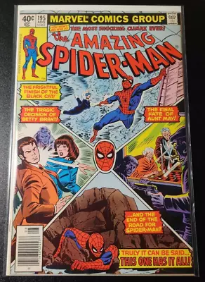 Buy Amazing Spider-Man #195 Origin & 2nd Appearance Of The Black Cat 1979 Vintage • 71.15£