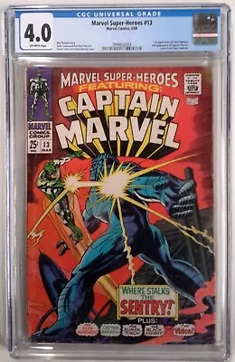 Buy 🔥marvel Super-heroes #13 Cgc 4.0**1968**1st App Of Carol Danvers Ms. Marvel** • 88.38£