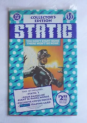 Buy Static #1 Collector's Edition Opened Bag Complete Milestone FN/VFN (1993) DC • 25£