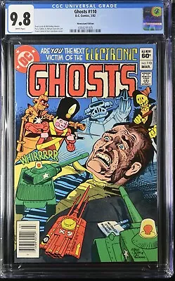 Buy 🔥GHOSTS 110 CGC 9.8 NEWSSTAND NM/MT Top Graded HORROR Kill By Electronics  1982 • 157.53£