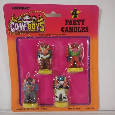 Buy Wild West Cowboys Of Moo Mesa 4 Party Candles Vintage 1993  • 28.88£