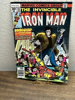 Buy The Invincible Iron Man #101 ~ Aug. 1977 ~ Marvel ~ The Monster Of Frankenstein • 7.90£