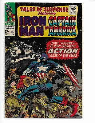 Buy Tales Of Suspense 86 - Vg+ 4.5 - Mandarin -captain America - Iron Man (1967) • 14.39£