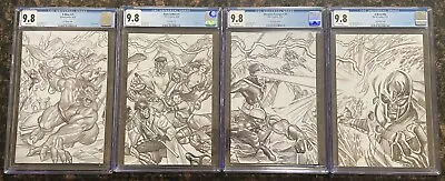 Buy X-men 1 1:100 Cgc 9.8 Alex Ross Sketch Connecting Variant Set Marvel Jim Lee Mcu • 512.67£