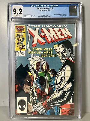 Buy Uncanny X-Men #210 - CGC 9.2 - White Pages - Marvel Comics 1986 Graded Excellent • 43.36£