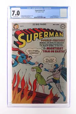 Buy Superman #76 - D.C. Comics 1952 CGC 7.0 Batman Appearance • 1,758.15£