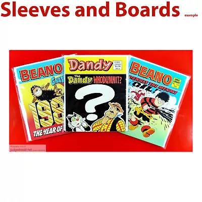 Buy Dandy Comic Library Size SIze1 Comic Bags And Backing Sheets X 10 NEW . • 10.99£