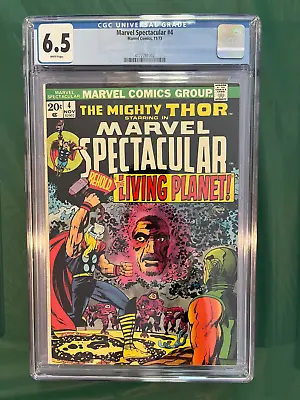 Buy Marvel Spectacular 4 Cgc 6.5 White Pages Thor Reprints 133 Ego Marvel Comic 1973 • 69.57£
