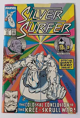 Buy Silver Surfer #31 - Giant Sized Kree/Skrull War Conclusion Issue, 1989, Marvel • 7£