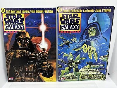 Buy Topps Star Wars Galaxy Magazine #8 & 11 W/posters Darth Vader Dark Star 1996/97 • 12.57£