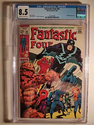 Buy Fantastic Four #82, CGC 8.5 OW/WP,  Marvel 1969, Inhumans, Black Bolt, Medusa 🔥 • 158.11£