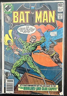 Buy BATMAN #317 (1979) The Riddler Appears! Newsstand! Dark Knight Detective • 6.39£