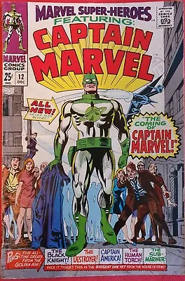 Buy MARVEL SUPER-HEROES 12 MARVEL 1967 1st App & Origin Of Captain Marvel. • 130£
