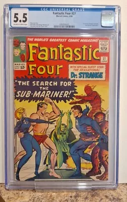 Buy Fantastic Four #27 Cgc 5.5 1st Dr. Strange Crossover! Sub-mariner Appearance! • 158.12£