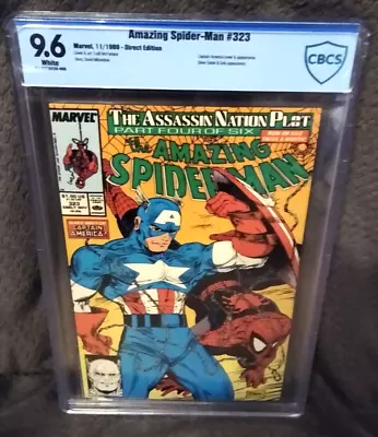 Buy AMAZING SPIDER-MAN #323 CBCS 9.6 NM+ Todd McFarlane 1989 - Captain America CGC • 90.64£