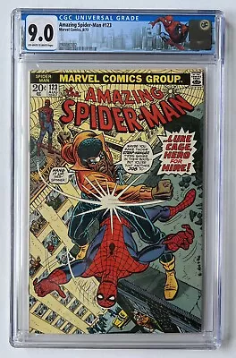 Buy Amazing Spider-Man #123, VF/NM, CGC 9.0, Key - Gwen Stacy’s Funeral • 258£
