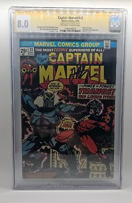 Buy Captain Marvel #33 (1968) Marvel Comics CGC 8.0 SS Signed By Jim Starlin • 111.92£