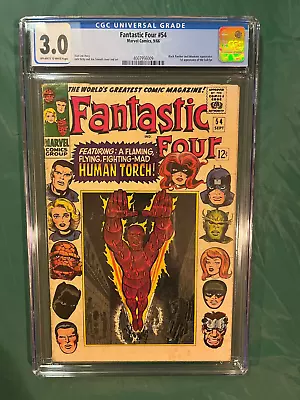 Buy Fantastic Four #54 CGC 3.0 1966 3rd Black Panther 1st Evil Eye Key Stan Lee!! • 73.63£