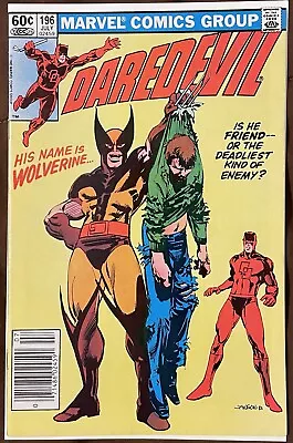 Buy Daredevil #196 Newsstand 1st Meeting/Team-Up With Wolverine • 11.99£