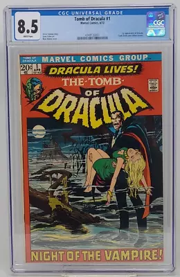 Buy Tomb Of Dracula #1 ~ Marvel 1972 ~ Cgc 8.5 ~ 1st Dracula • 405.86£