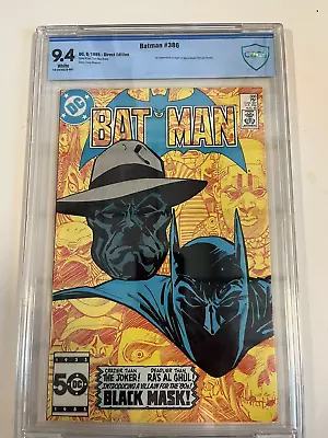 Buy Batman #386 (1985) - CBCS 9.4 - 1st App Of Black Mask - DC Comics • 90.92£