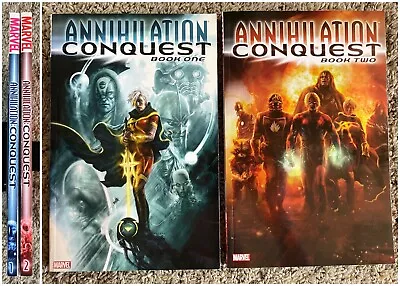Buy Annihilation Conquest TPB Set Book 1 2 - Marvel Nova Starlord Quasar Complete 6 • 86.96£