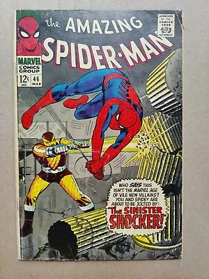 Buy Amazing Spider-Man #46 GD Low Grade 1st Shocker John Romita Marvel 1967 • 86.18£