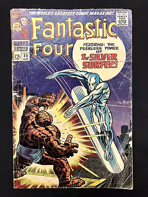 Buy Fantastic Four #55 (1st Series) Marvel Oct 1966 Silver Surfer In Boxer Briefs • 16.09£