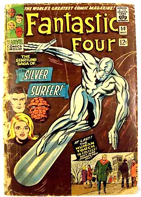 Buy FANTASTIC FOUR #50 (May 1966) Marvel Comic (3rd Silver Surfer) A • 89.99£