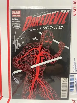 Buy Daredevil #18, Signed By Mark Waid, Dynamic Forces COA 36/50 • 19.99£