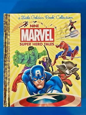 Buy MARVEL Little Golden Book NINE SUPER HERO TALES Hardback Children's Comic Book • 7£