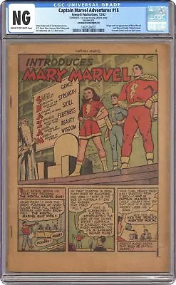 Buy Captain Marvel Adventures (1941-1953 Fawcett) 18 CGC Coverless/Incomplete  • 303.82£