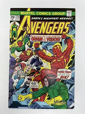 Buy Avengers #134 Origin Of Vision, Mantis & Human Torch Marvel Comics MCU • 12.64£