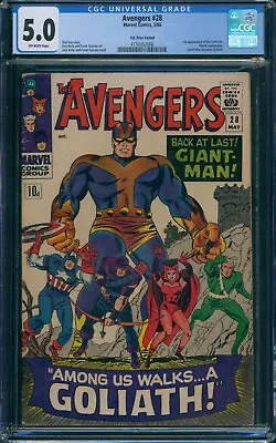 Buy Avengers #28 5/66 1st App Of The Collector CGC 5.0 • 150£