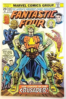 Buy Fantastic Four #164 Marvel Comics 1975 VF+ 8.5 1st Crusader, 1st Perez Art On FF • 33.24£