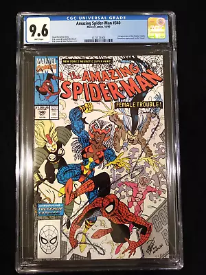 Buy Amazing Spider-Man #340, CGC 9.6, Marvel Direct Edition October 1990, 1st Femme • 43.68£