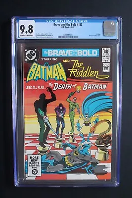 Buy Brave And The Bold #183 Ed Nigma RIDDLER 1982 Chess Nemesis DEATH Batman CGC 9.8 • 141.52£