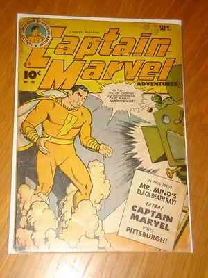 Buy Captain Marvel Adventures #39 Vg- (3.5) 1944 September Fawcett* B • 59.99£