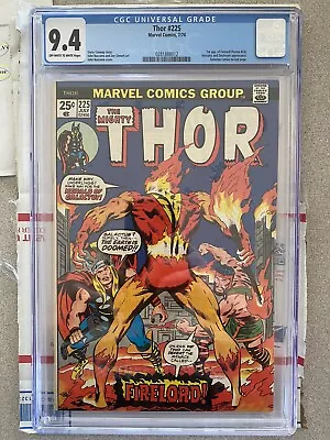 Buy The Mighty Thor #225 CGC 9.4 1st Firelord 1974 Hercules Ow/ White • 233.58£