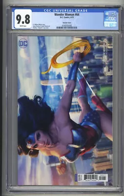 Buy Wonder Woman #64 CGC 9.8 Stanley Artgerm Lau Variant Cover Highest Graded (2019) • 35.96£