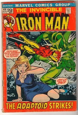 Buy MARVEL Comics IRON MAN  #49 1971 VG+ Avengers 4.0 GRADE ADAPTOID • 13.64£