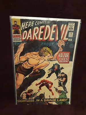 Buy Daredevil #12 Ka-zar Appearance - 1st Plunderer - Silver Age Marvel Comic 1966 • 70£