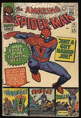 Buy Amazing Spider-Man #38 GD+ 2.5 2nd Mary Jane! Last Ditko Issue! Marvel 1966 • 47.17£