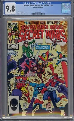 Buy Marvel Super Heroes Secret Wars #5 Cgc 9.8 Spider-man Bob Layton White Pages • 95.15£