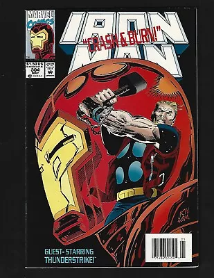 Buy Iron Man #304 (Newsstand) VF+ 1st Hulkbuster Armor Hulk Thunderstrike W/Cards • 16.60£