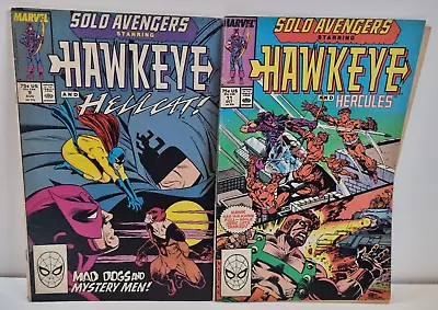 Buy Hawkeye Issue 9 & 11 Vintage Marvel Comic Solo Avengers Vol 1 1988 Tom DeFalco • 7.99£