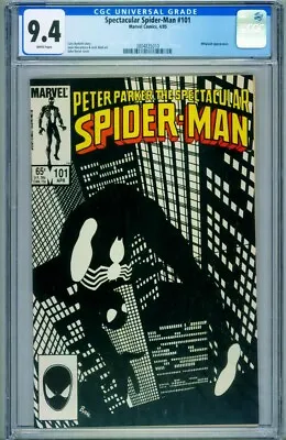 Buy Spectacular Spider-Man #101 CGC 9.4-1985- Black Costume Cover 3804835010 • 164.20£