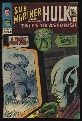 Buy Tales To Astonish #72 VG 4.0 W Pgs Namor Sub-Mariner Incredible Hulk Marvel • 15.90£