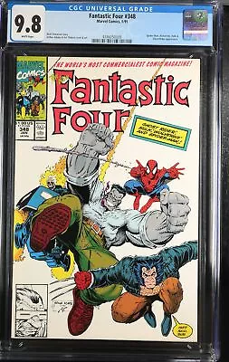 Buy Fantastic Four #348 - Marvel Comics 1991 CGC 9.8 Spider-Man, Wolverine, Hulk + G • 117.80£