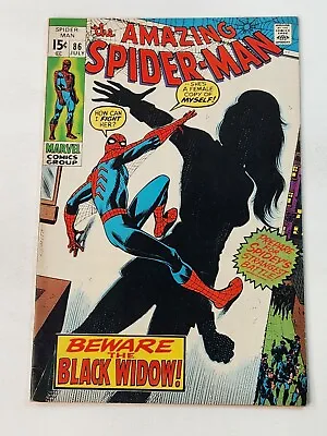 Buy Amazing Spider-Man 86 New Black Widow Costume Lee Romita Early Bronze Age 1970 • 120.08£